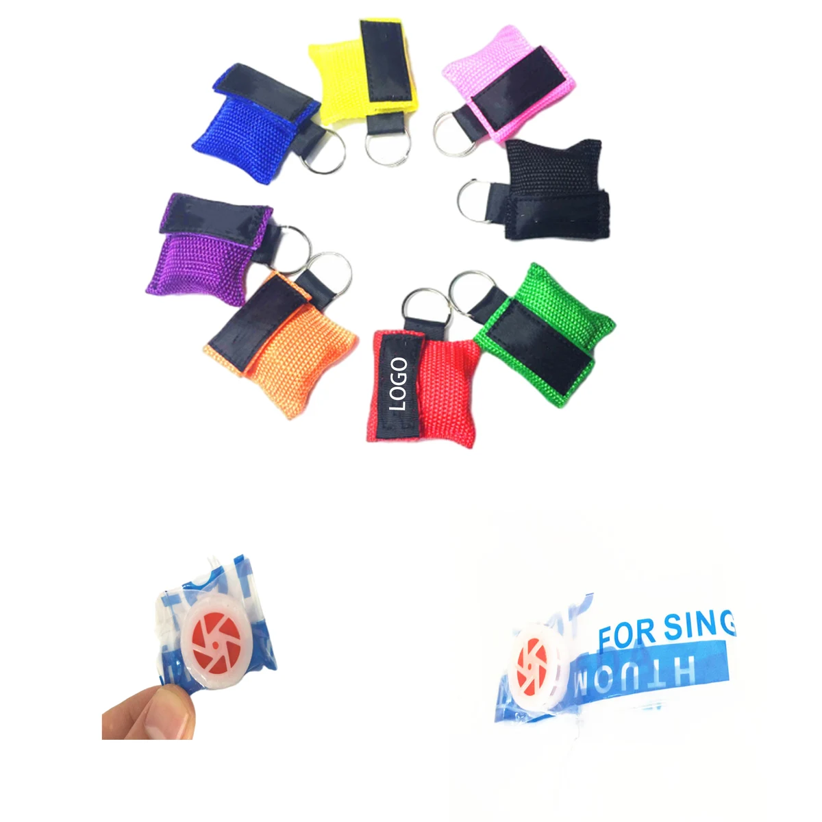 CPR Mask One Way Valve Keychain 1