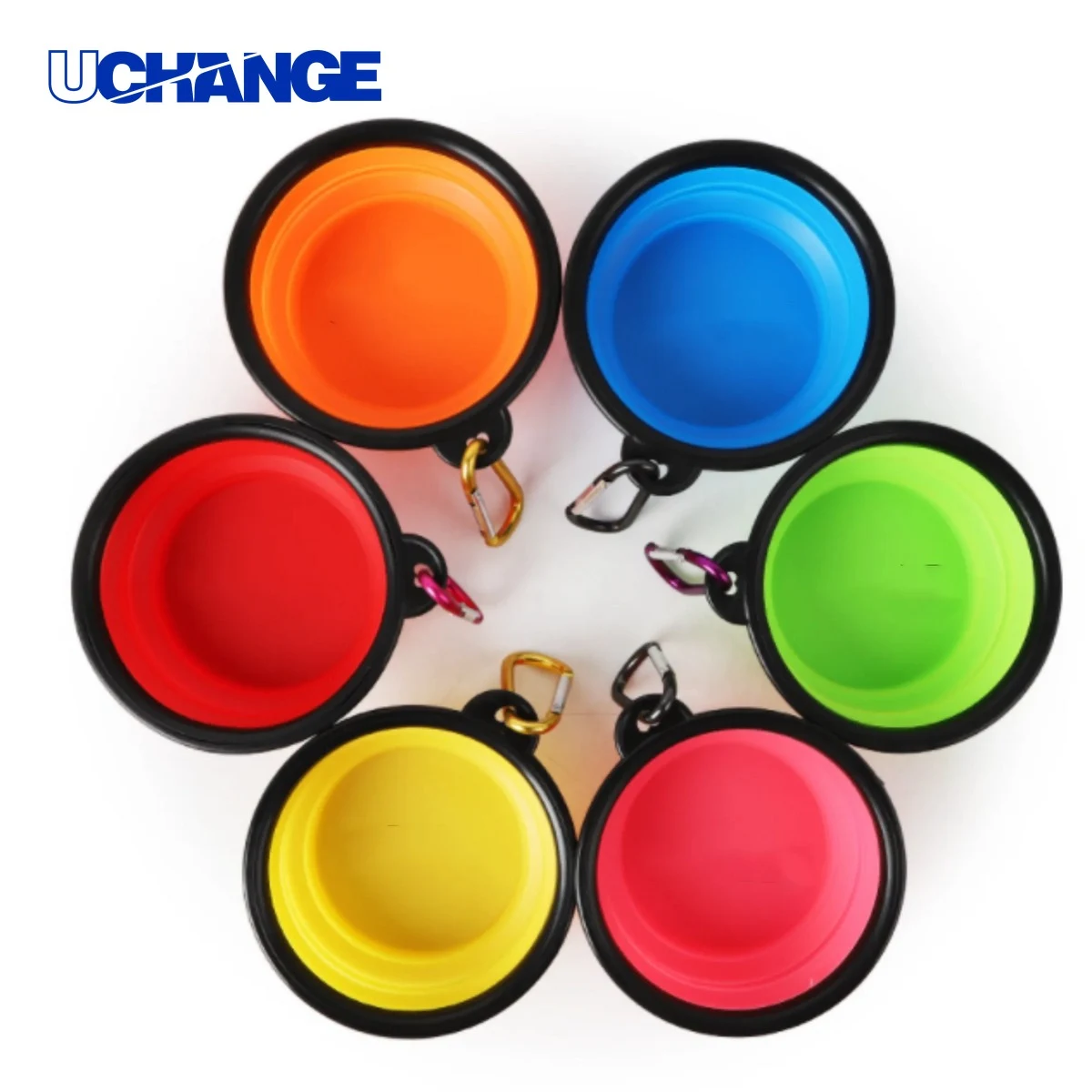 Full Color Collapsible Silicone Dog Bowl Dish 1