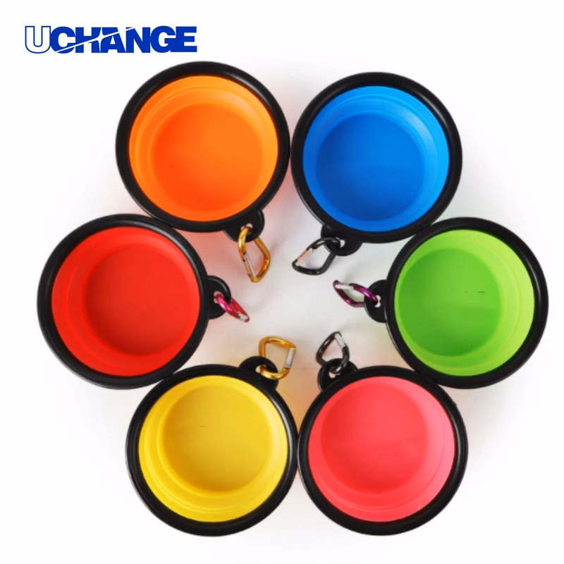 Full Color Collapsible Silicone Dog Bowl Dish