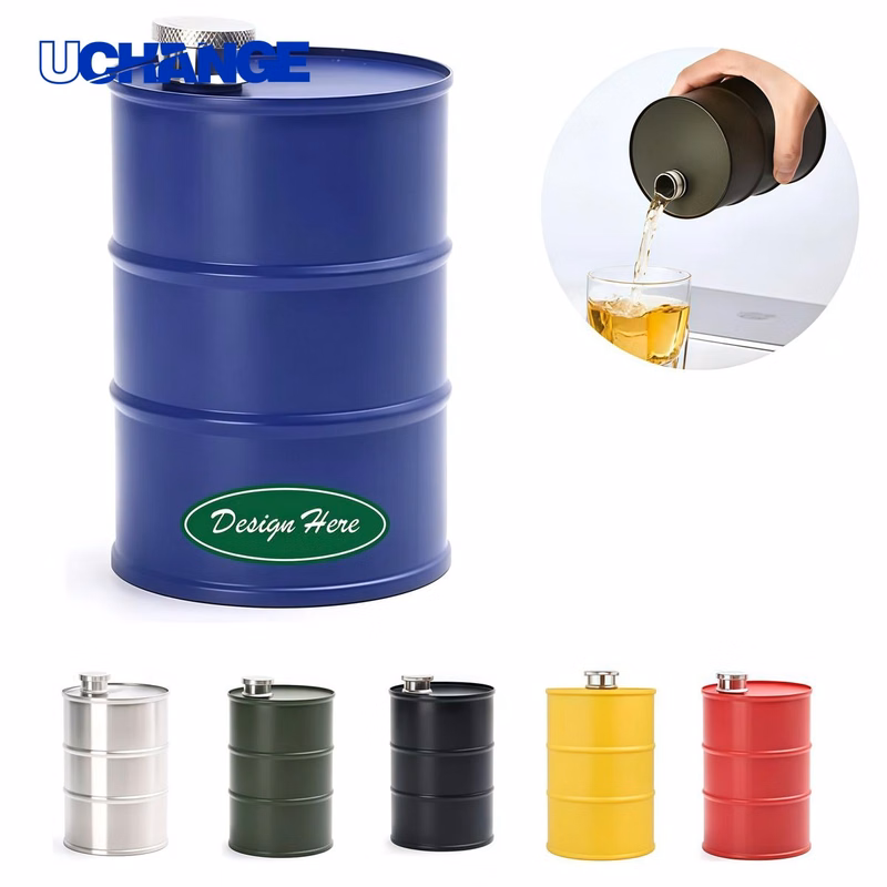 Mini Oil Drum Flask Container