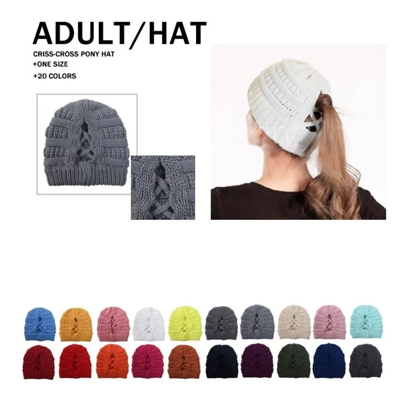 Criss Cross Beanie Cap 1