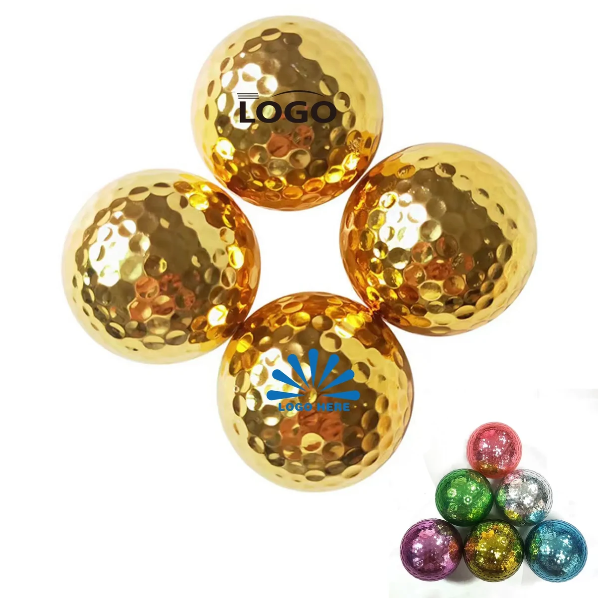 Electroplated Metallic Luster Golf Balls MOQ 100pcs 1