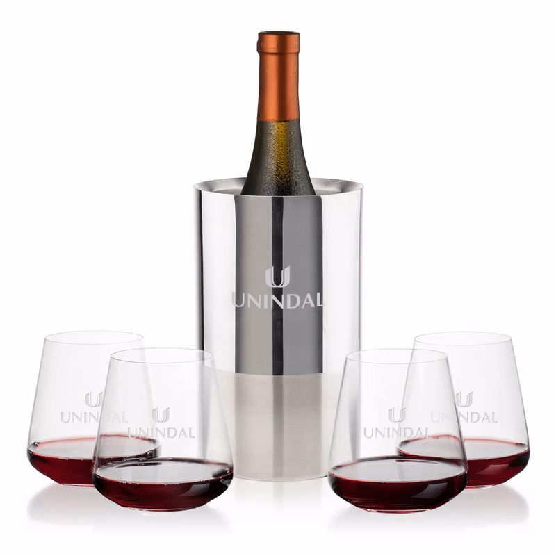 Catania Wine Cooler & Breckland Stemless Wine Set