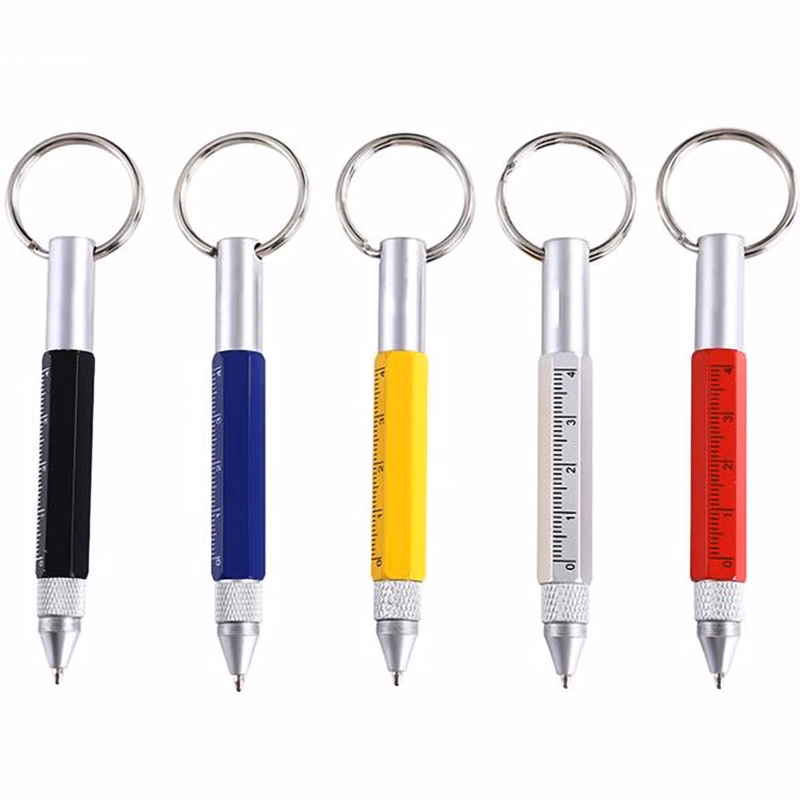 6-in-1 Metal Pen w/Keychain