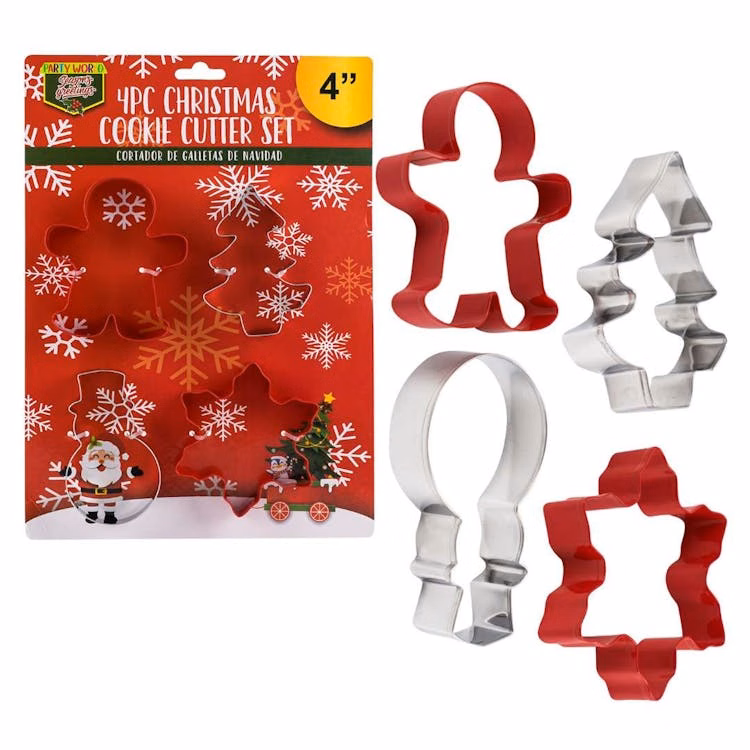 Christmas Cookie Cutter Set - 4 Piece