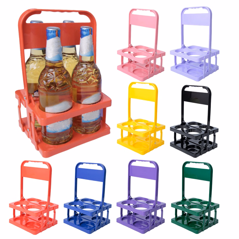 4 Bottle Foldable Beer Basket