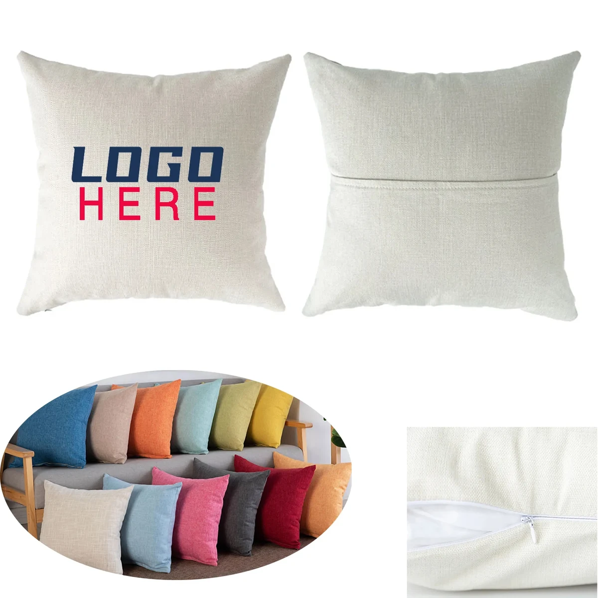 Custom Home Sofa Square Throw Pillow With Cover MOQ50pcs 1
