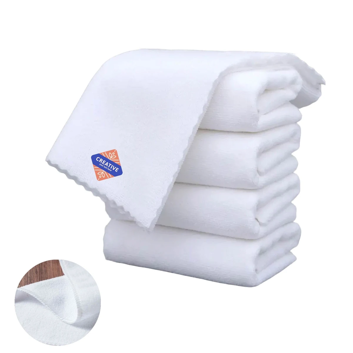 MOQ 10pcs White Towel 1