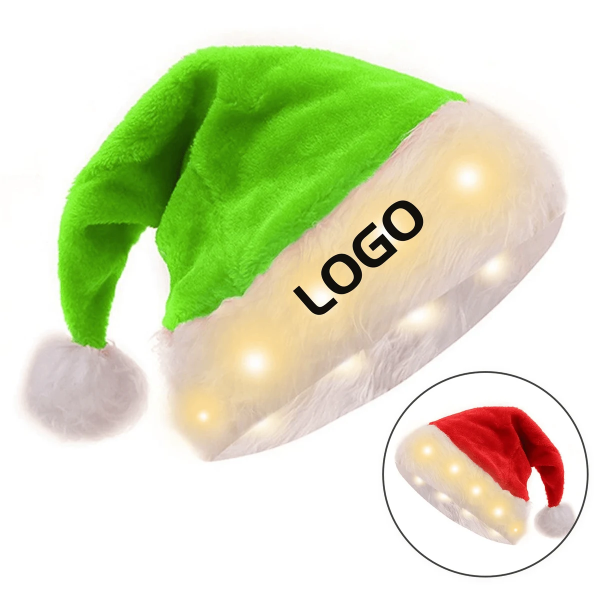 Illuminated Plush Santa Seasonal Headwear 1