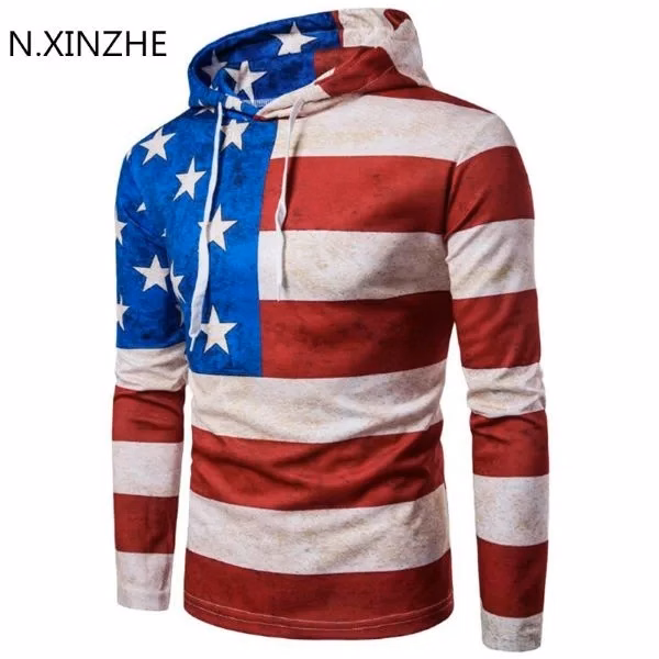 Custom American Flag All Over Print Hoodie
