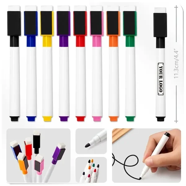 Custom Magnetic Dry Erase Marker With Fiber Tip — Whiteboard Writing Promotional Pen 1