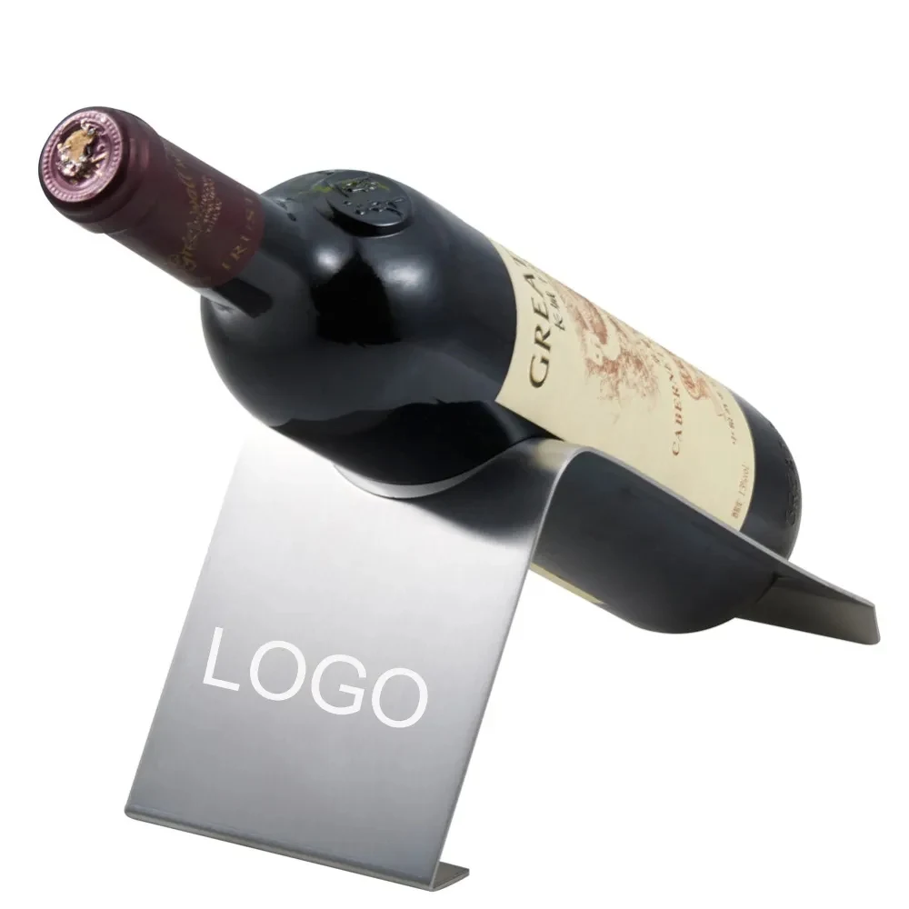 STAINLESS STEEL SINGLE WINE BOTTLE STAND 1