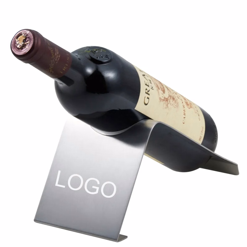 STAINLESS STEEL SINGLE WINE BOTTLE STAND