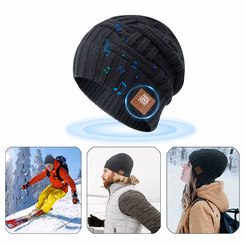 Women Men Gifts Light LED Face Cover Bluetooth Beanie Hat