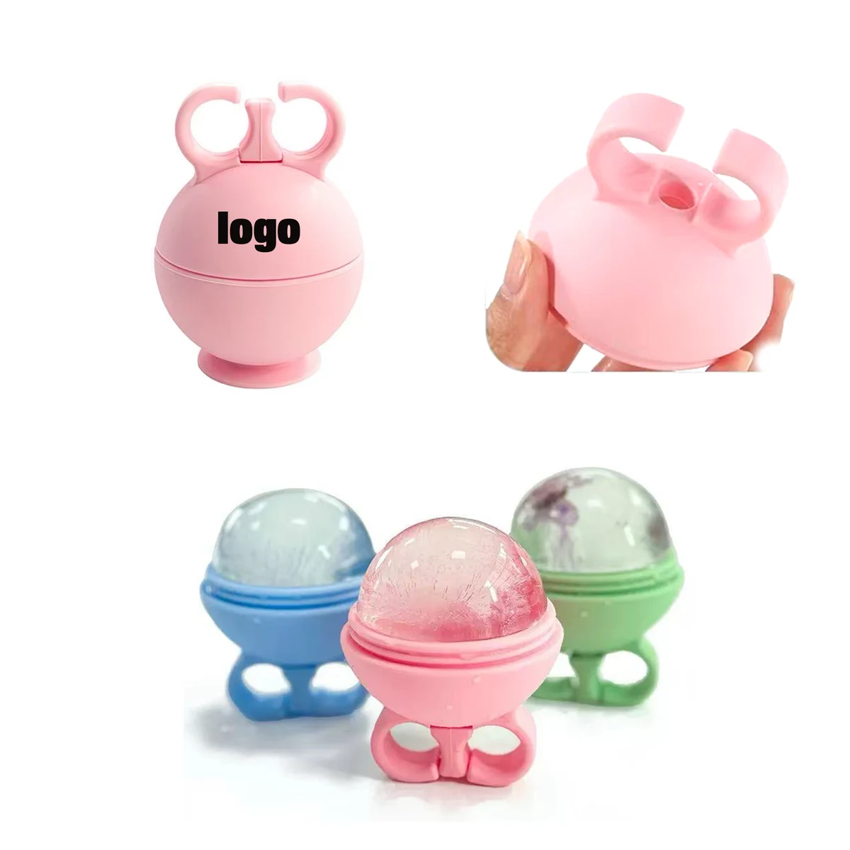 Silicone Face Mask Round Ice Tray 1