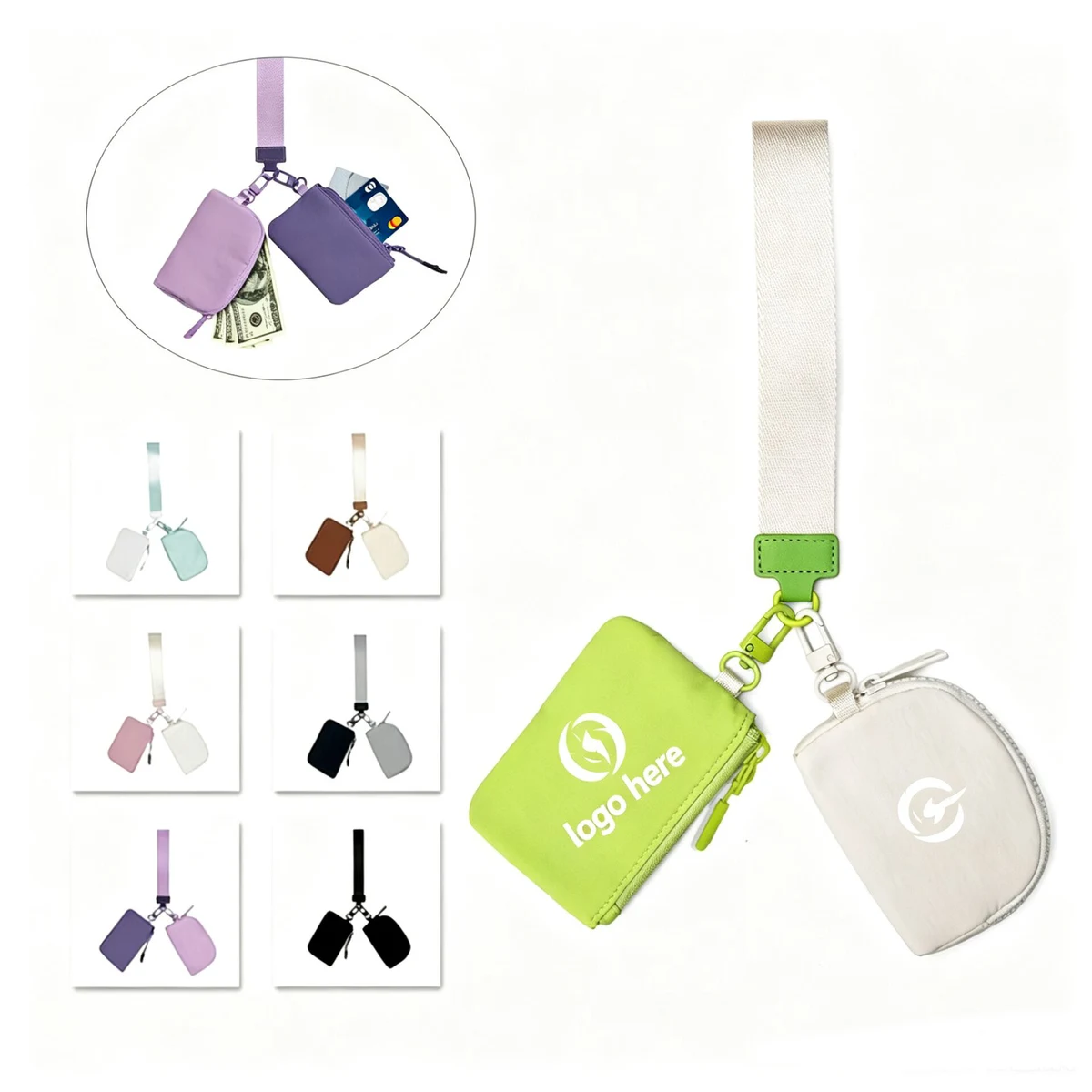 Mini Nylon Wristlet Pouch 1