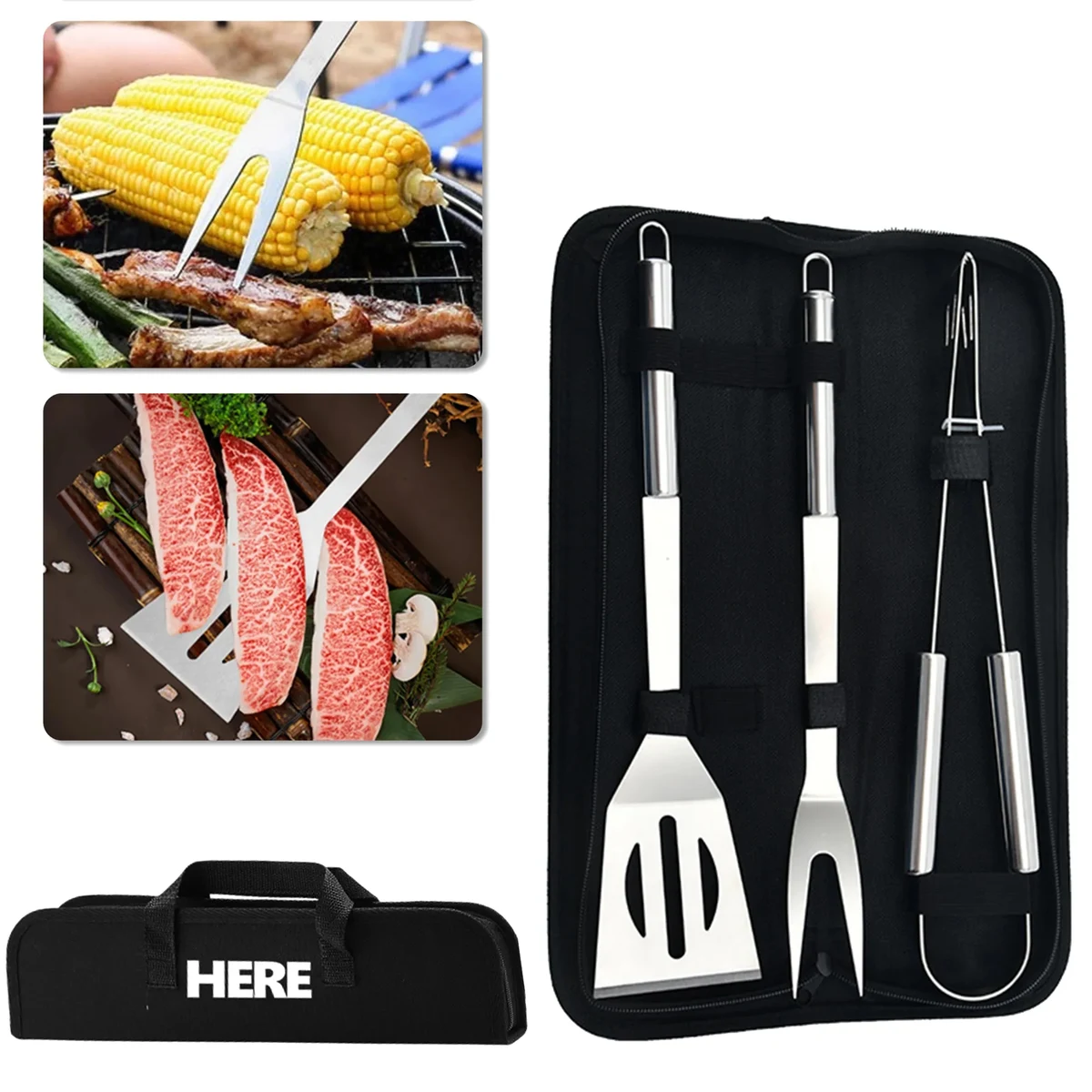 4-Piece Barbecue Grilling Tool Set 1