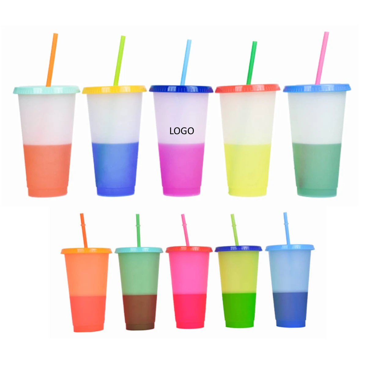 Portable 16 Oz. Temperature Coffee Tumbler w/Straw 1