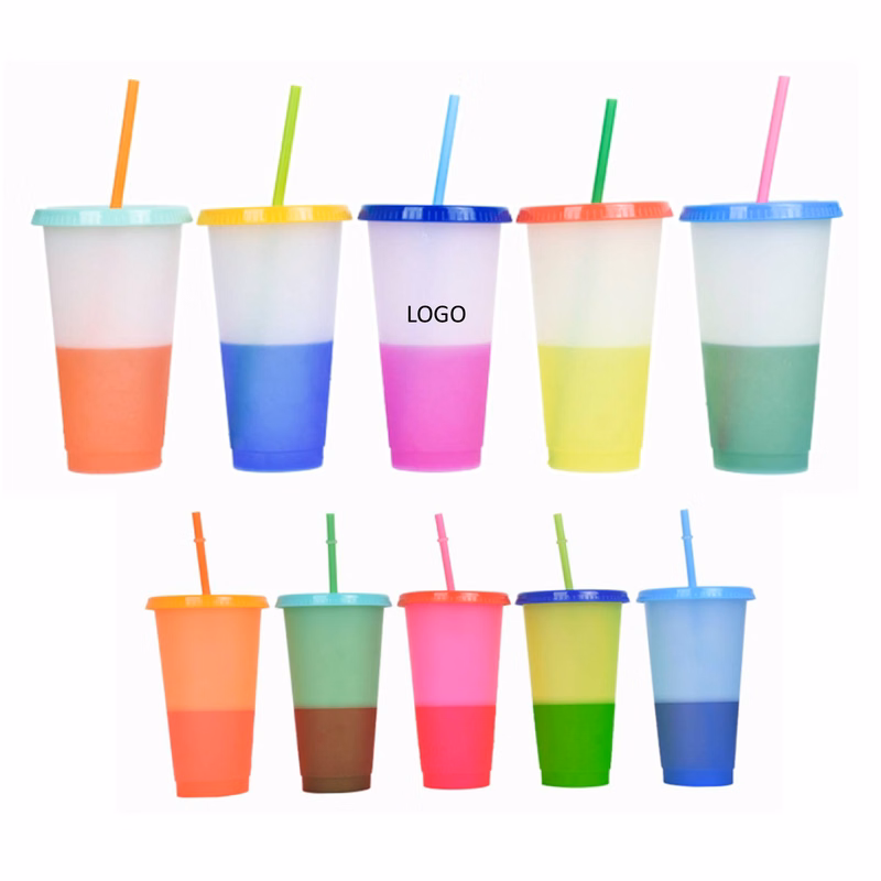 Portable 16 Oz. Temperature Coffee Tumbler w/Straw