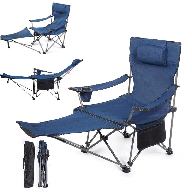 Folding Camping Chair With Footrest 1