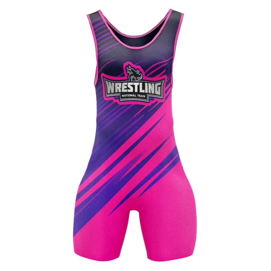 Custom Women's Full Sublimation Wrestling Singlet 1