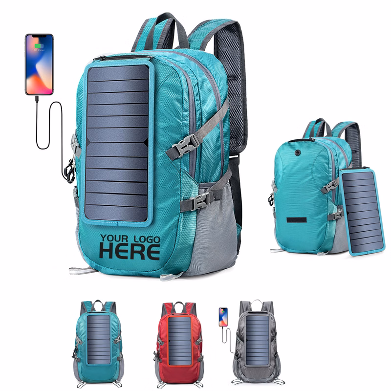 Solar Backpack Foldable Hiking Daypack