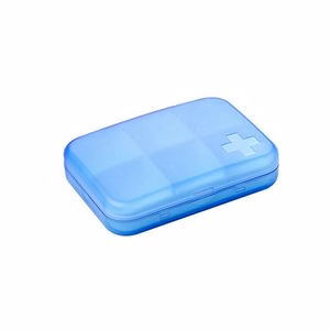6 Compartment Cross Pill Case Tablet Box Organizer
