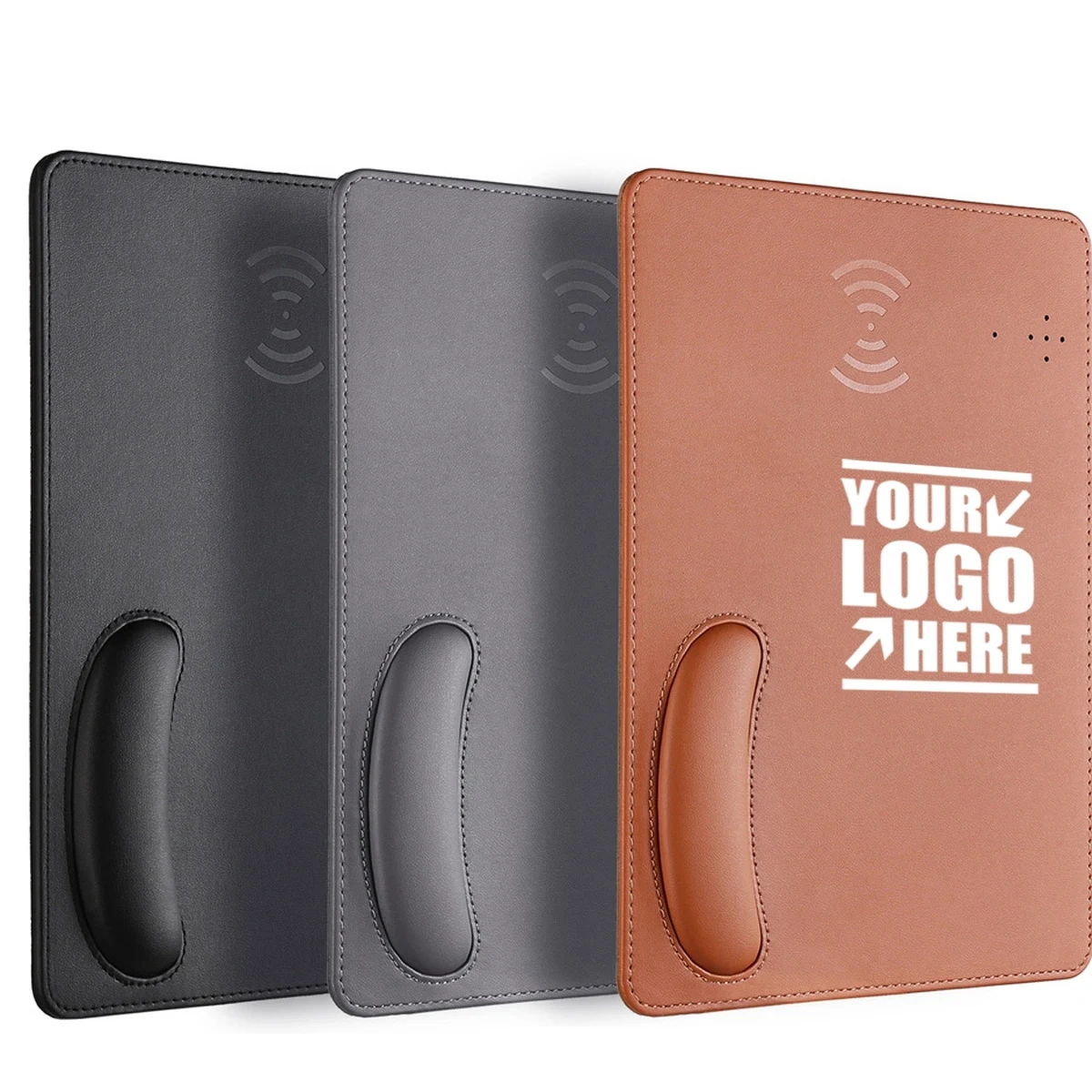 Pu Leather 10W Wireless Charging Mouse Pad For Phone 1