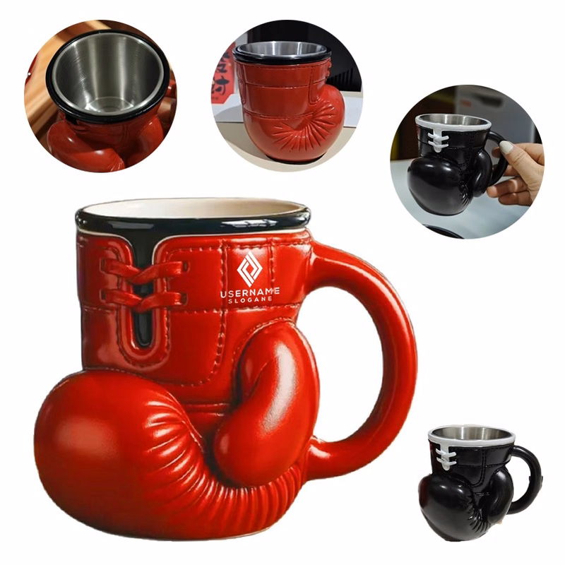 Boxing Glove Coffee Mug With Stainless Steel Inner