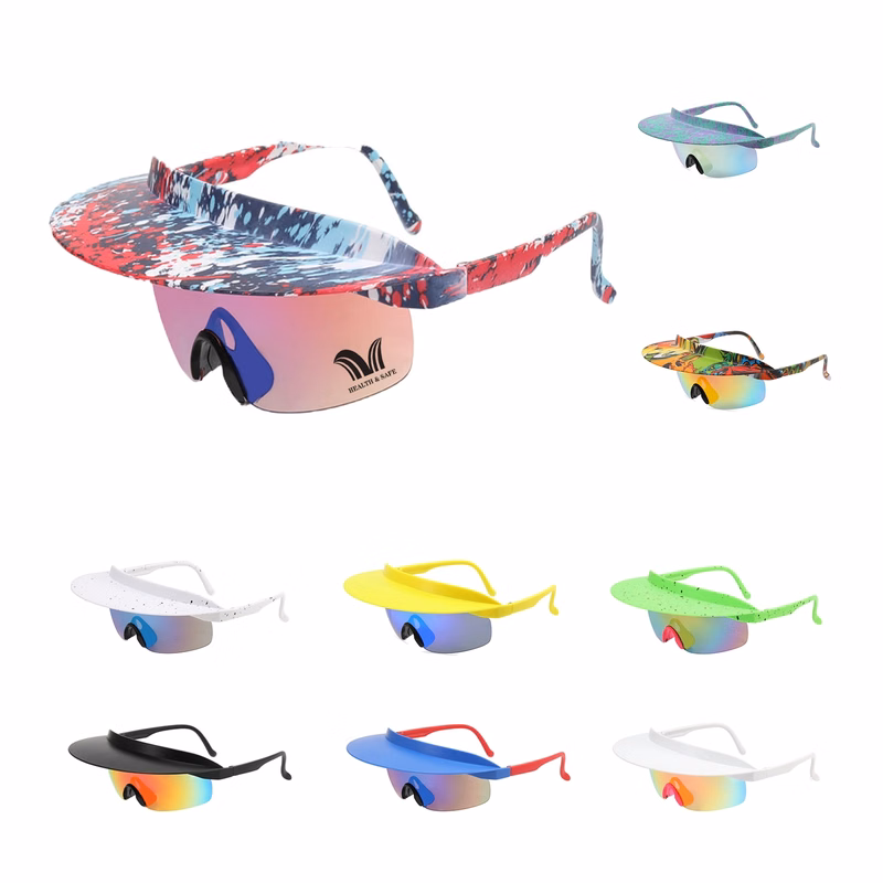 Riding Colorful Brimmed Sunglasses