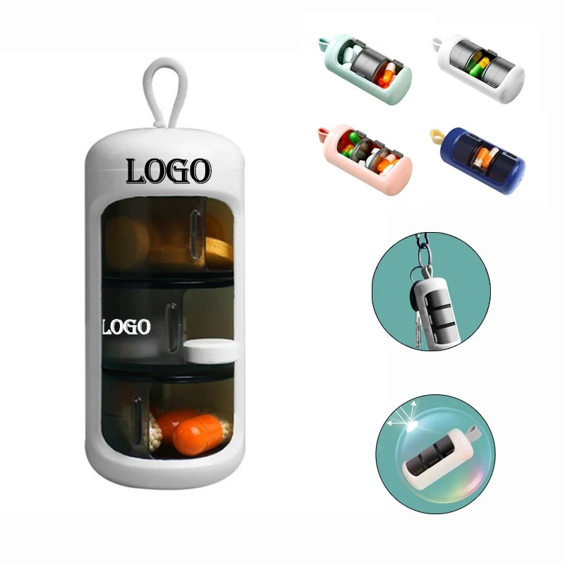 3 Compartment Sliding Travel Pill Case 1