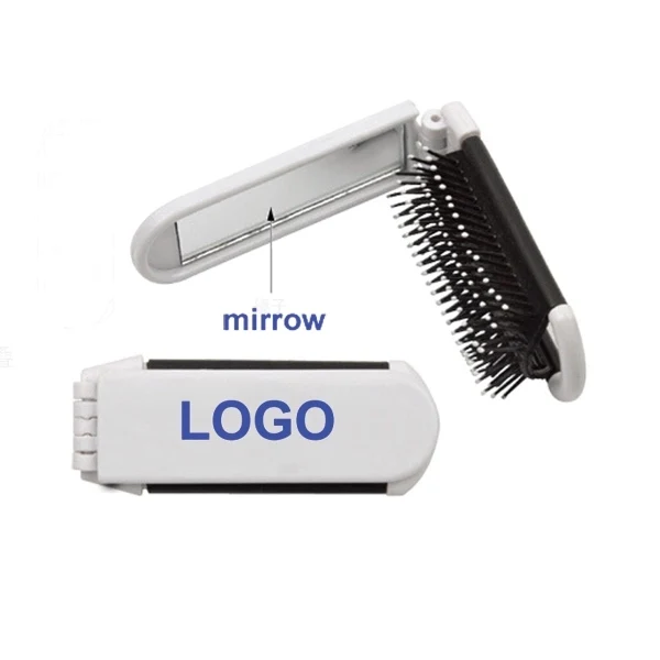 Foldable Hair Brush With Mirror 1