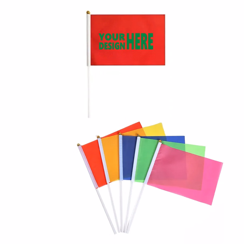 Square Handheld Hand Waved Flag Small Banner