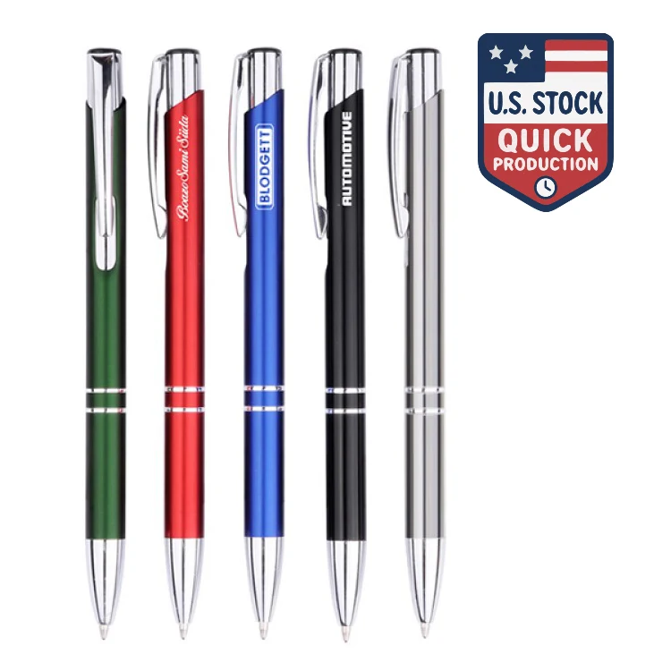 Executive Quality Ballpoint Pen w/Reflective Aluminum Barrel 1