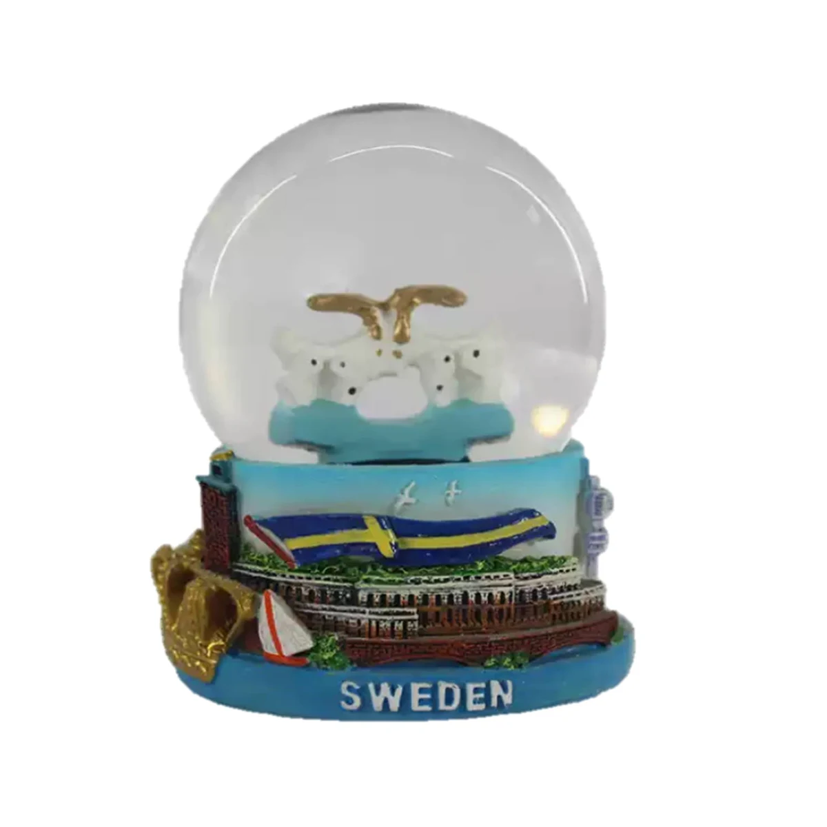 Sweden Souvenir Crystal Snow Globe 1