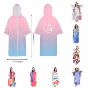Quick Dry Surf Poncho With Hood Towel