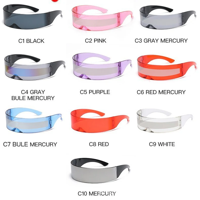 Futuristic Space Cadet Mono Lens Shield Sunglasses 1