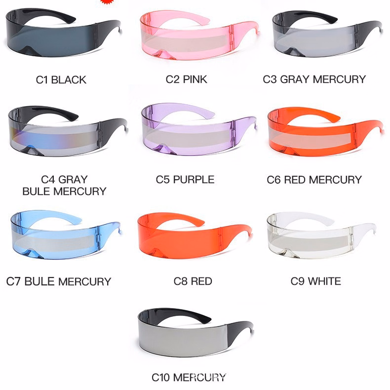 Futuristic Space Cadet Mono Lens Shield Sunglasses