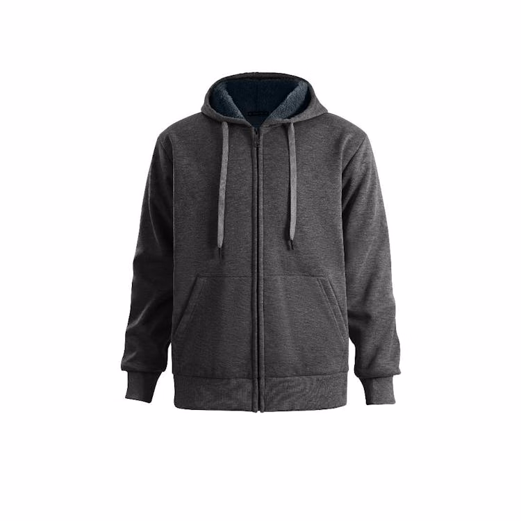 Men's Sherpa Lined Full Zip Hoodies Large