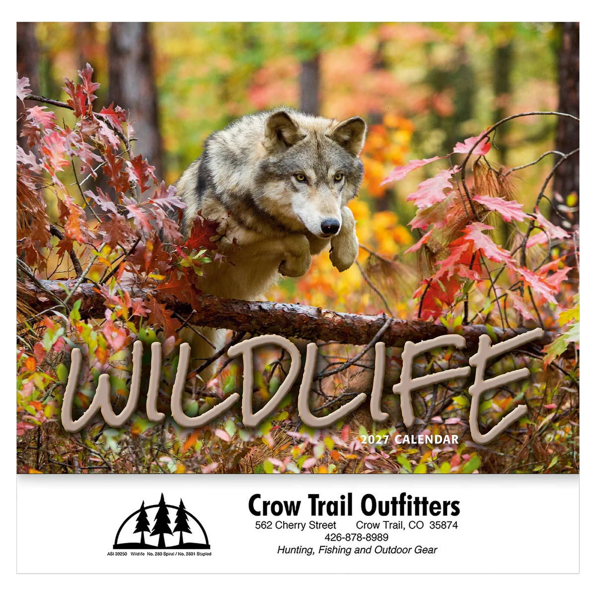 Wildlife Wall Calendar: 2027 Stapled 1