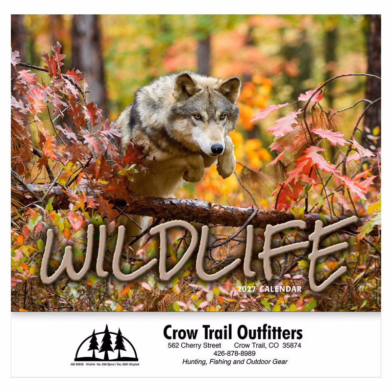 Wildlife Wall Calendar: 2027 Stapled