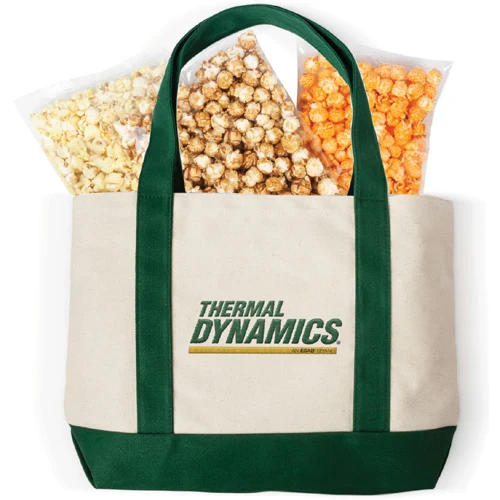Snack On The Beach Embroidered Canvas Boat Tote Gift Set, custom tote bag with logo imprint 1