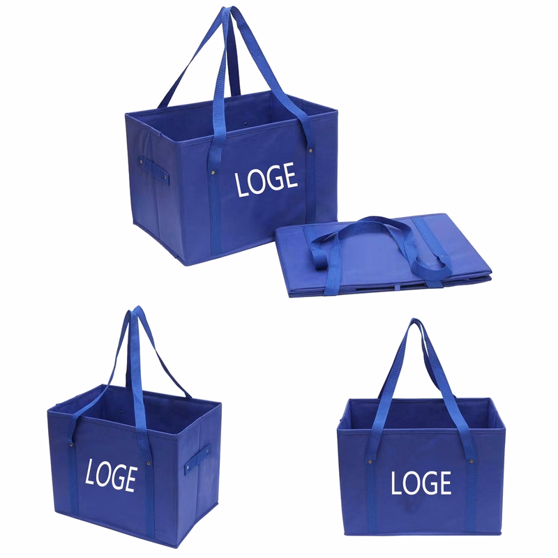 Reusable Non Woven Collapsible Shopping Box MOQ 100PCS