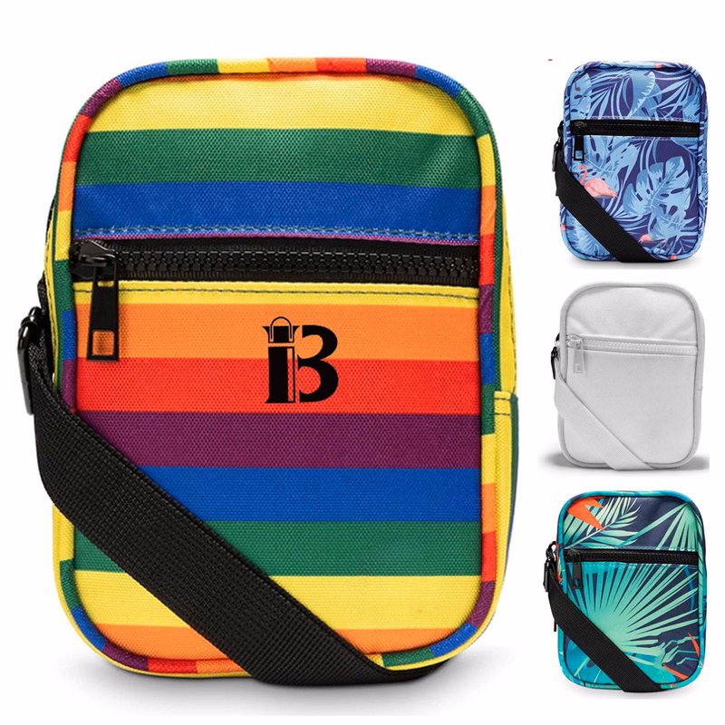 7 1/5" Rainbow Oxford Cloth CrossbodySling Backpack
