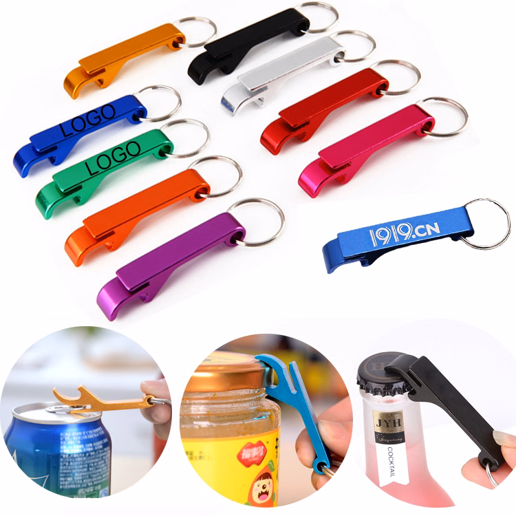 Deluxe aluminum can and bottle opener