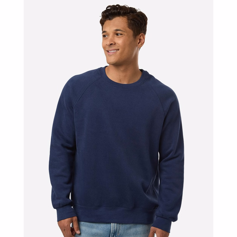 Unisex Vintage Fleece Raglan Crewneck Sweatshirt - 17116