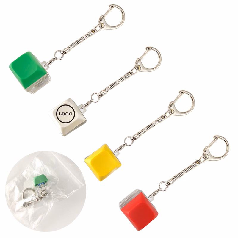 Stress Relief Fidget Keychain with Push Button