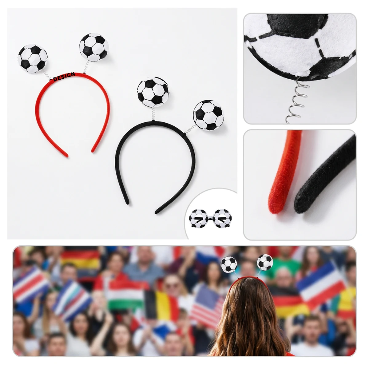 Comfortable Soccer Fan Hair Accessory 1