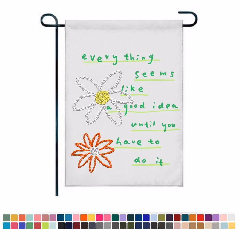 12" x 18" Custom Single Reverse Garden Banner