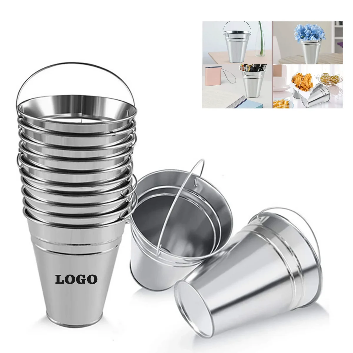 Mini Metal Buckets with Handles for Party Favors 1